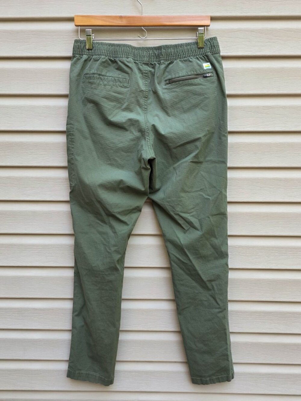 Vuori Ripstop Pants Mens L Green Hiking Climbing Gorpcore Elastic Waist V412 - Picture 5 of 7